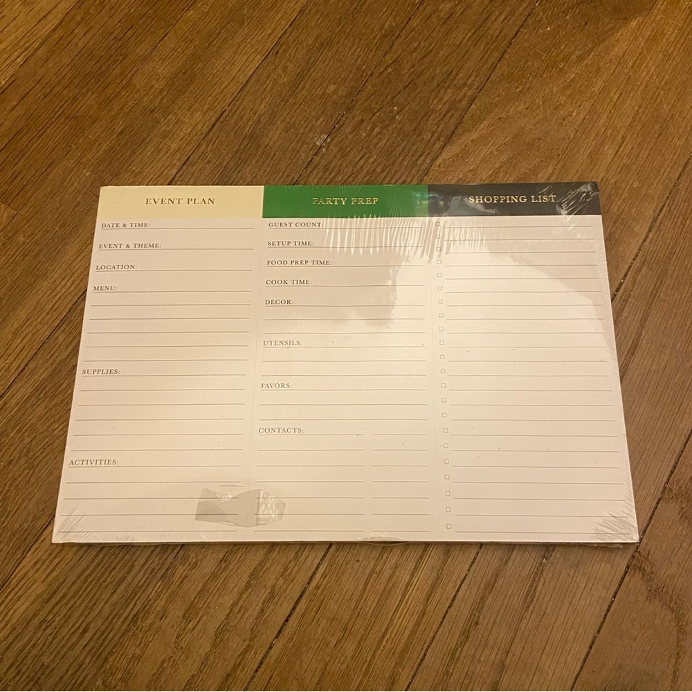 NWT Kate Spade x Target Party Planning Desk Notepad